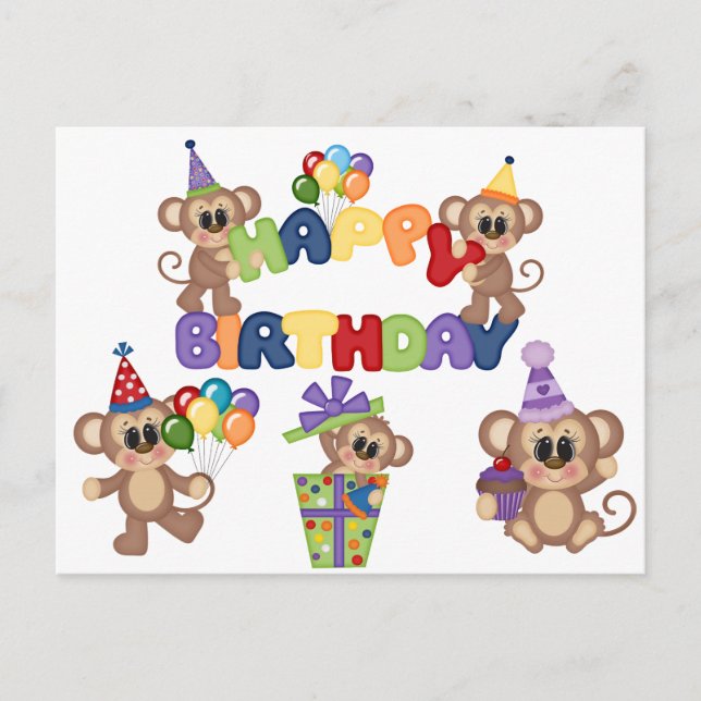 Carte Postale Enfants Joyeux anniversaire (Devant)
