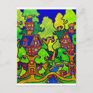 Carte Postale Enfants Magique Treehouse