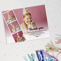 Enfants Modernes Photo Anniversaire Remerciements