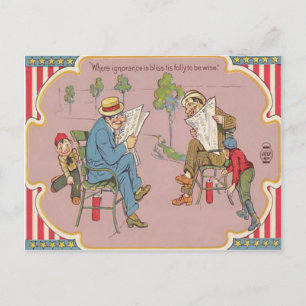 Carte Postale Enfants Prêter Hommes Fireworks Firecracker