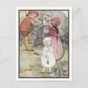 Carte Postale Enfants ramassant des baies par Anne Anderson