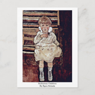 Carte Postale Enfants Sédentaires Par Egon Schiele