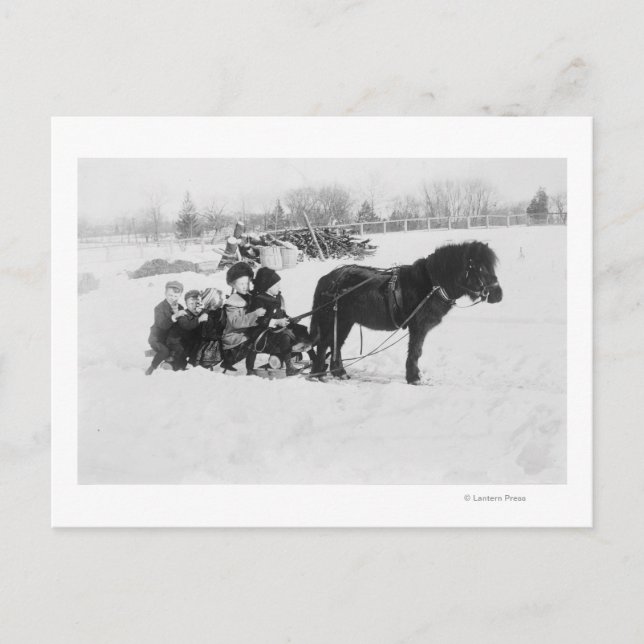 Carte Postale Enfants sur pilotis pivots Photo (Devant)