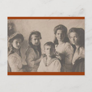 Carte Postale Enfants Tsar : OTMA & Alexis Romanov Russie #107