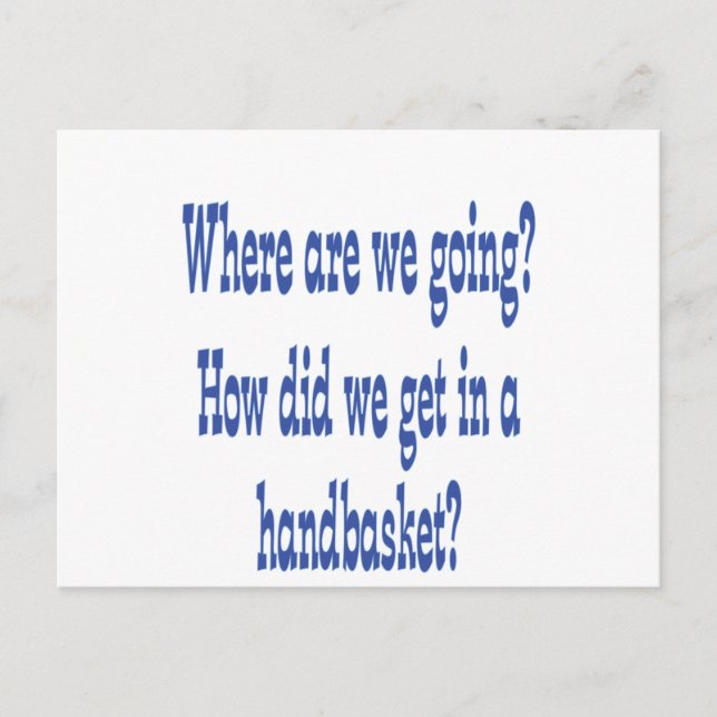 Carte Postale Enfer dans un panier (Devant)