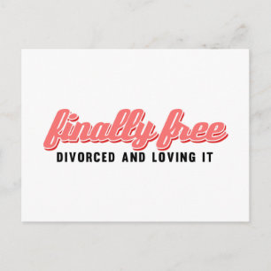 Carte Postale Enfin Libre Funny Divorce