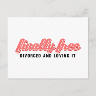 Carte Postale Enfin Libre Funny Divorce
