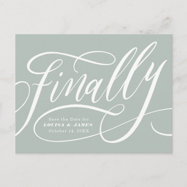 Carte Postale Enfin reporté Modifier la date Enregistrer la date (Devant)