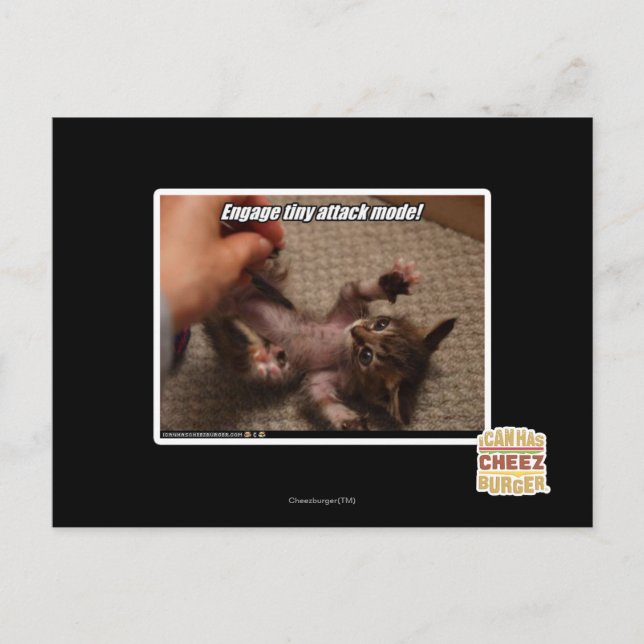 Carte Postale Engagez le mode d'attaque minuscule ! (Devant)