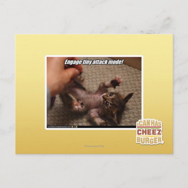 Carte Postale Engagez le mode d'attaque minuscule ! (Devant)