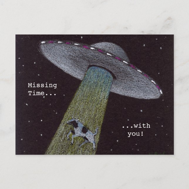 Carte Postale Enlèvement d'Aliens (Devant)