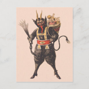 Carte Postale Enlèvement d'enfants par Krampus Baguette