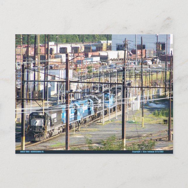 Carte Postale Enola Norfolk Southern Railroad Yard Harrisburg PA (Devant)