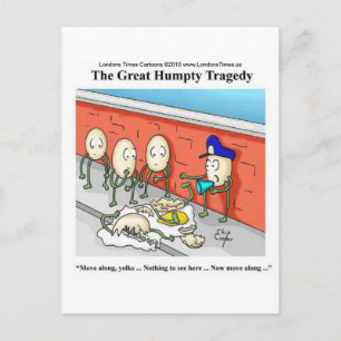 Carte Postale Enquête de police Humpty Dumpty Cadeaux drôles