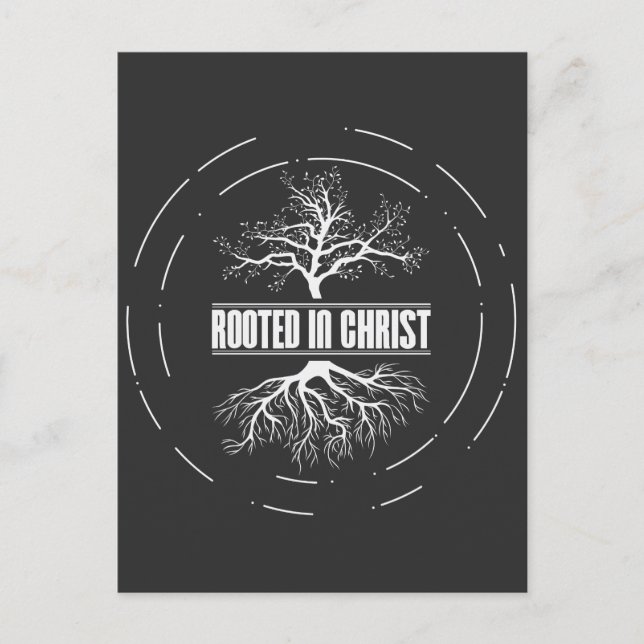 Carte Postale Enraciné dans le Christ - Nature Christian Jésus F (Devant)