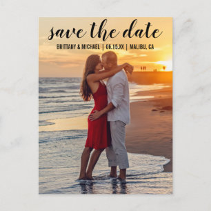 Carte Postale Enregistrer La Date Couple Photo Fiançailles Annon