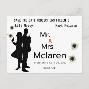Carte Postale Enregistrer la date Fausse affiche du film