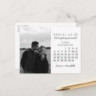 Carte Postale Enregistrer la date mars 2023 Calendrier Mois Cart