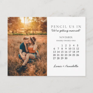 Carte Postale Enregistrer la date Novembre 2022 mois Calendrier 