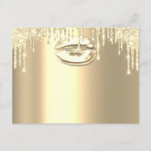 Carte Postale Enregistrer La Date Sweet 16e Bridal Gold Drips Ki