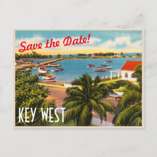 Carte Postale Enregistrer la date Vintage Key West Florida