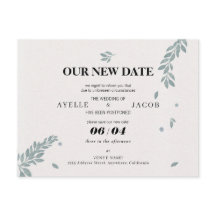 Enregistrer La Nouvelle Date Reprogrammée Mariage 