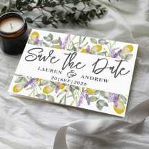 Enregistrer le Mariage Date Lemons & Lavender