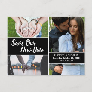 Carte Postale Enregistrer notre nouvelle date Photos Mariage mod