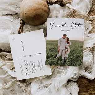 Carte postale Enregistrez la date - Script minimal