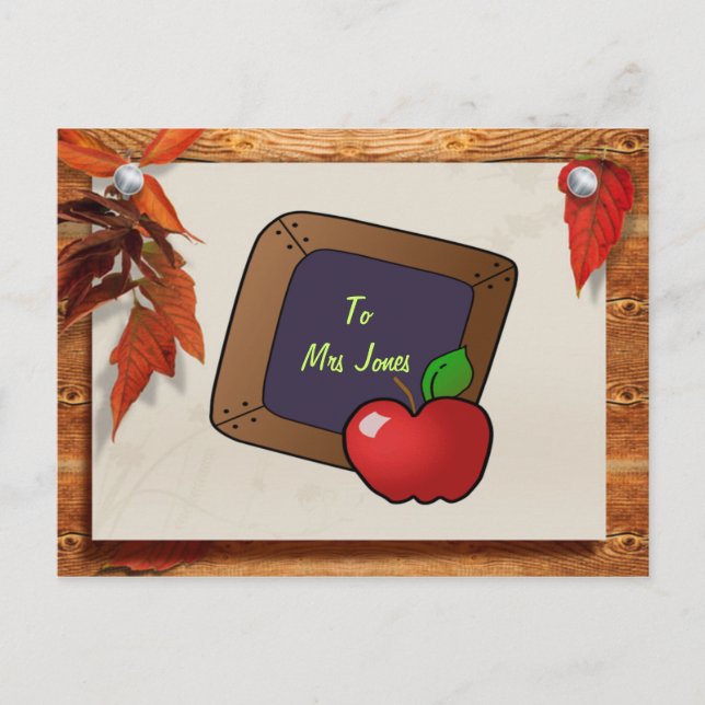 Carte Postale Enseignant (Devant)