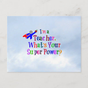 Carte Postale Enseignant Superhero