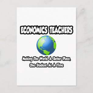 Carte Postale Enseignants en économie...Le monde meilleur