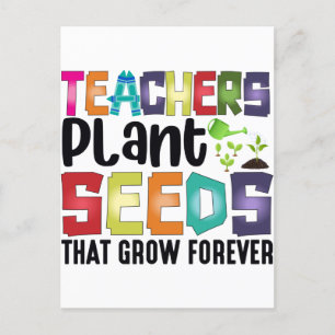 Carte Postale Enseignants Graines Plantes Qui Croissent Pour Tou