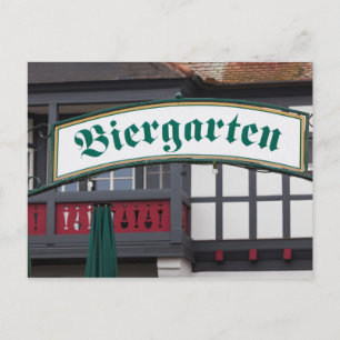 Carte Postale Enseigne de biergarten, Allemagne