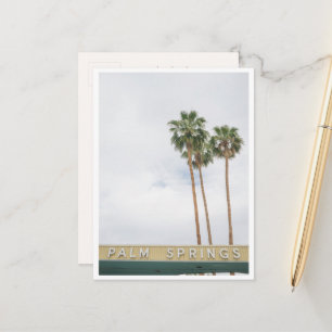Carte Postale Enseigne de Palm Springs Photo Rétro de Palmier