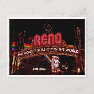 Carte Postale Enseigne néon Reno Nevada Biggest Little City cent