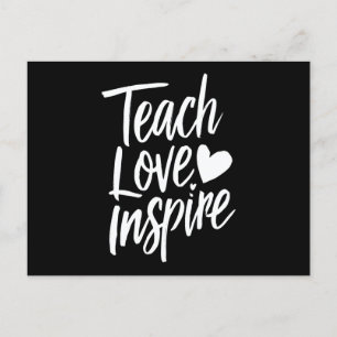 Carte Postale Enseigner l'amour Inspirer le cadeau de jour de l'