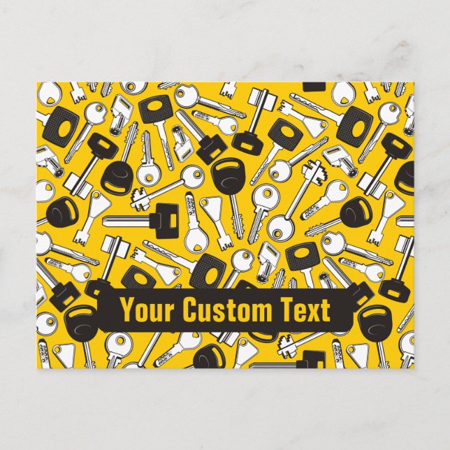 Carte Postale Ensemble de clés Arrière - plan (Devant)