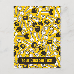 Carte Postale Ensemble de clés Arrière - plan