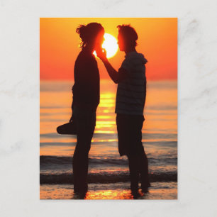 CARTE POSTALE ENSOLEIL À VENISE AU LIDO BEACH