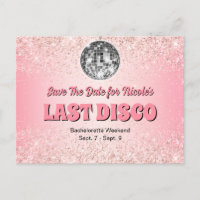 Enterrement de vie de jeune fille disco rétro rose