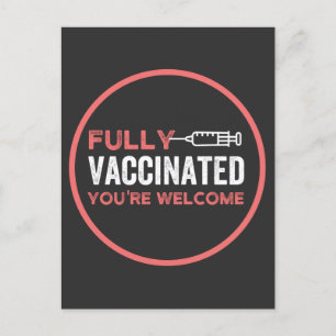 Carte Postale entièrement vacciné, vacciné, vaccin, fin informat