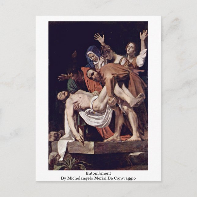 Carte Postale Entombe De Michel-Ange Merisi Da Caravaggio (Devant)