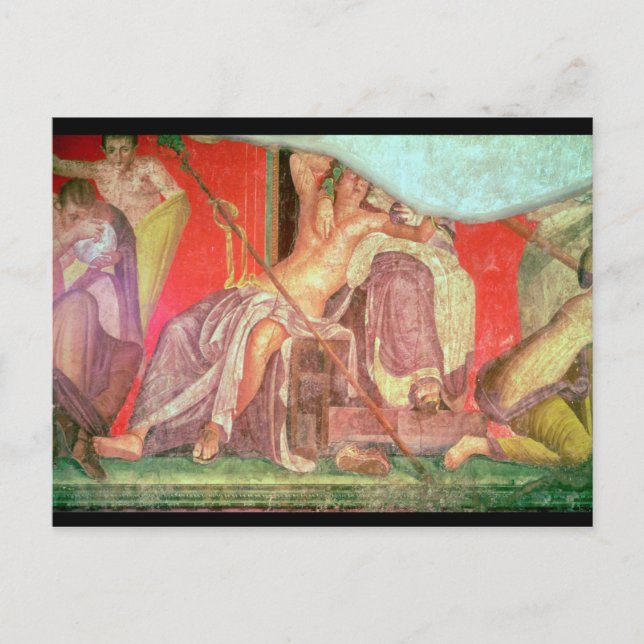 Carte Postale Entourage dionysien avec Dionysus (Devant)