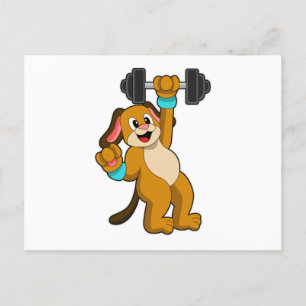 Carte Postale Entraînement de chien à force avec Dumbbell