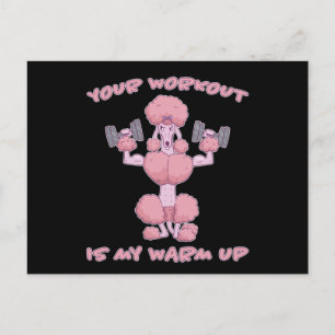 Carte Postale Entraînement de fitness drôle de travail pour Pood