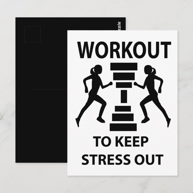 Carte Postale Entraînement Fitness Exercice Salle de sport (Devant / Derrière)