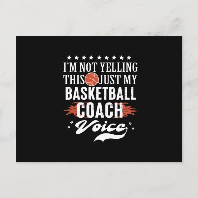 Carte Postale entraîneur de basket | Je ne hurle pas (Devant)