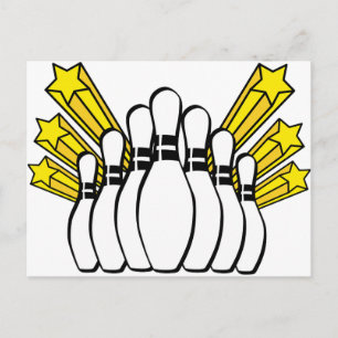 Carte Postale Entraîneur de bowling de balle sportive Équipe Jeu