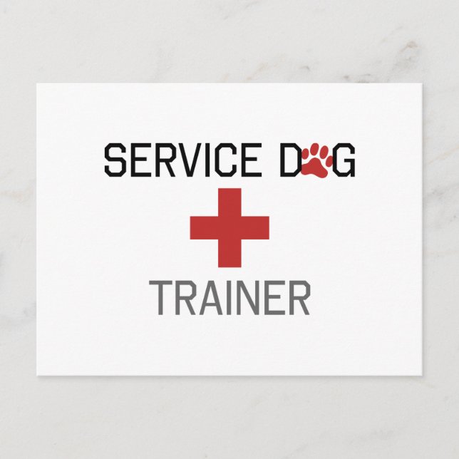 Carte Postale Entraîneur de chiens de service (Devant)